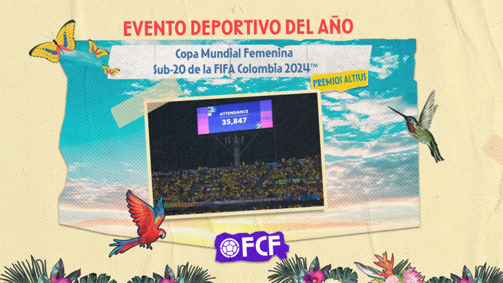 La FCF recibe el premio ALTIUS del Comité Olímpico Colombiano al evento deportivo del año